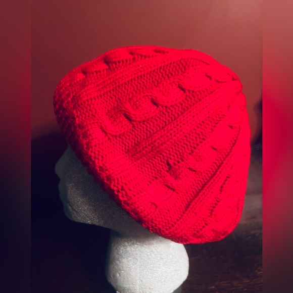Aris Cherry Red(not red/orange)Knit Hat - Picture 2 of 8